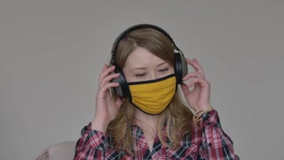 Confident woman saying goodbye and ending online chat while working remotely on Covid-19 lockdown.