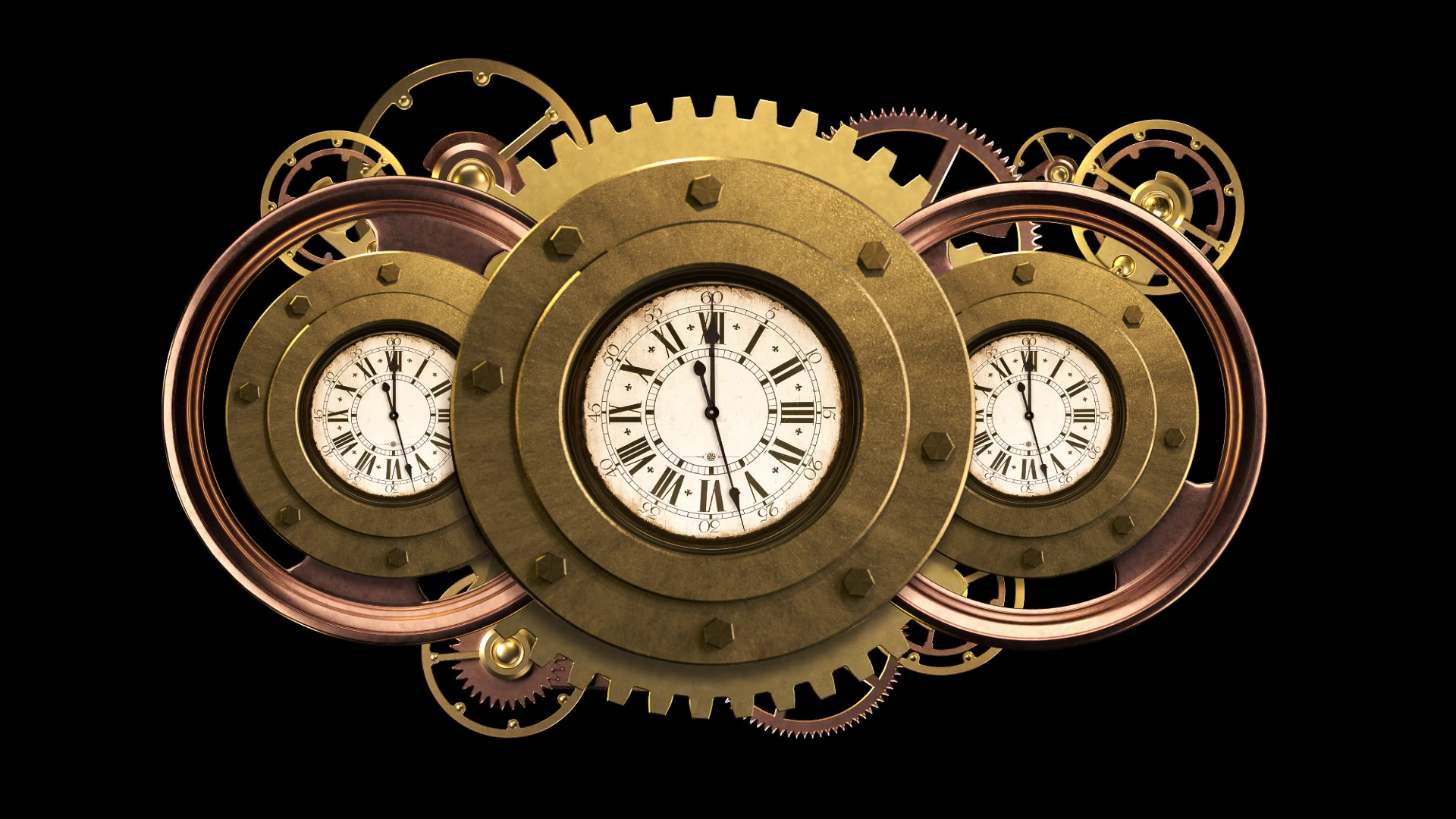 Steampunk Clock Animation On Topic Of Stock Motion Graphics SBV ...
