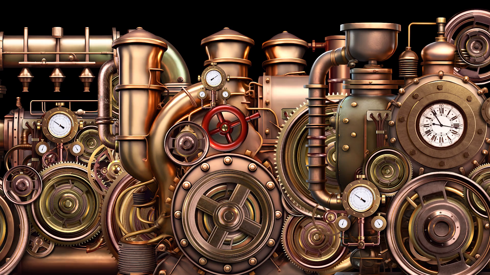 Copper Steam Engine With Indicators Stock Motion Graphics SBV-348762252 ...