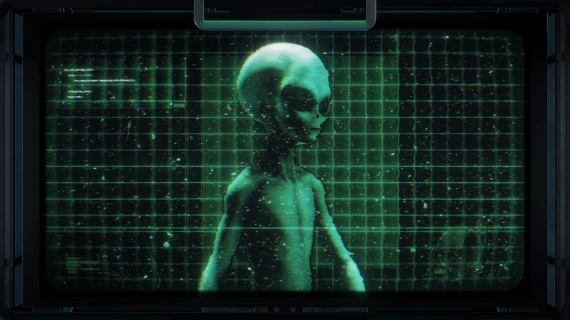 Walking Alien 3d Sci Fi Digital Screen Stock Motion Graphics SBV ...