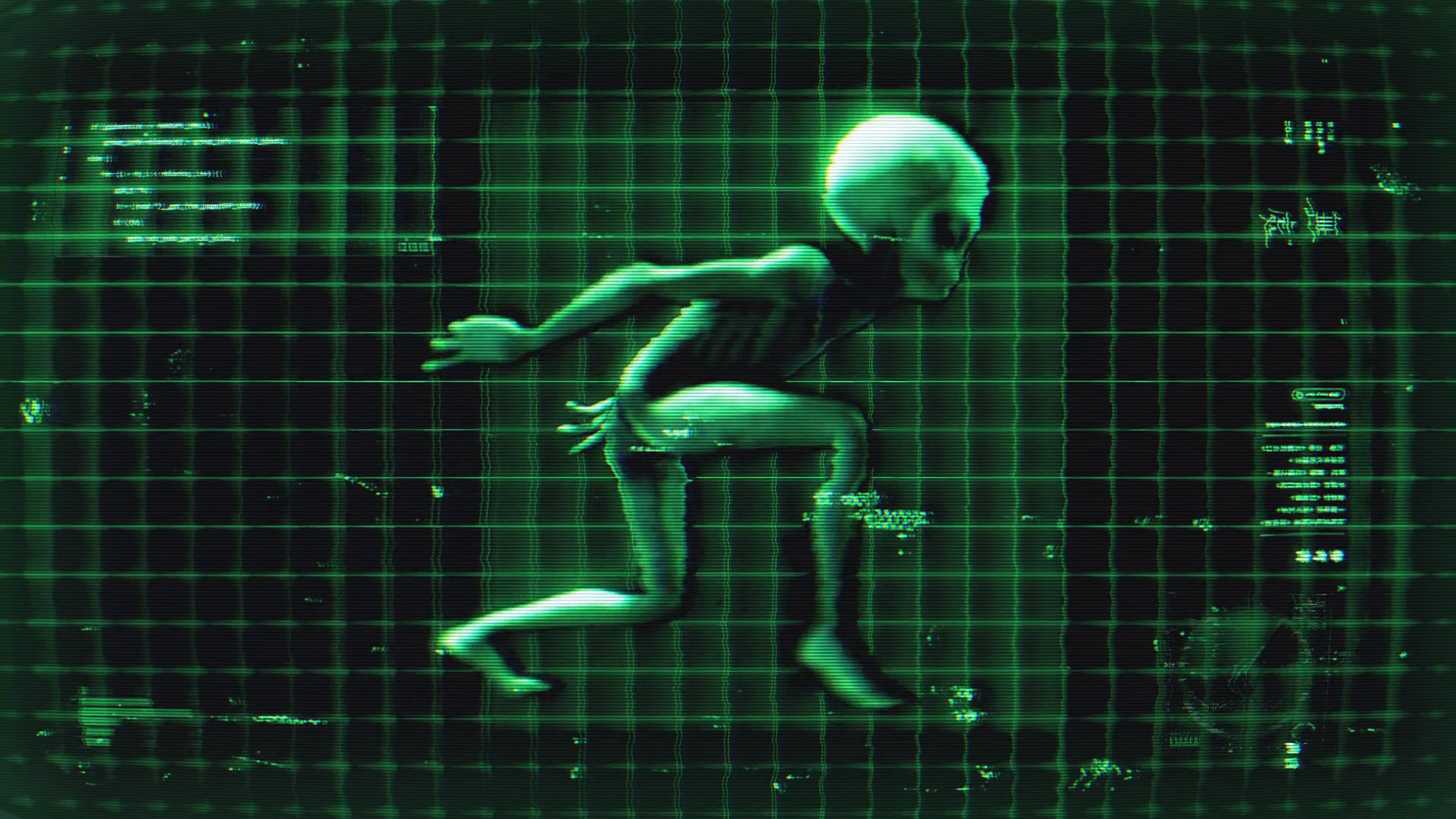 Alien Creeping Digital Hologram Screen Stock Motion Graphics SBV ...