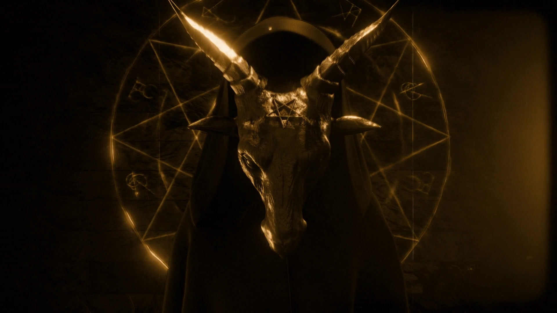 Old Film Goat Masked Cloaked Figure With Stock Motion Graphics SBV ...