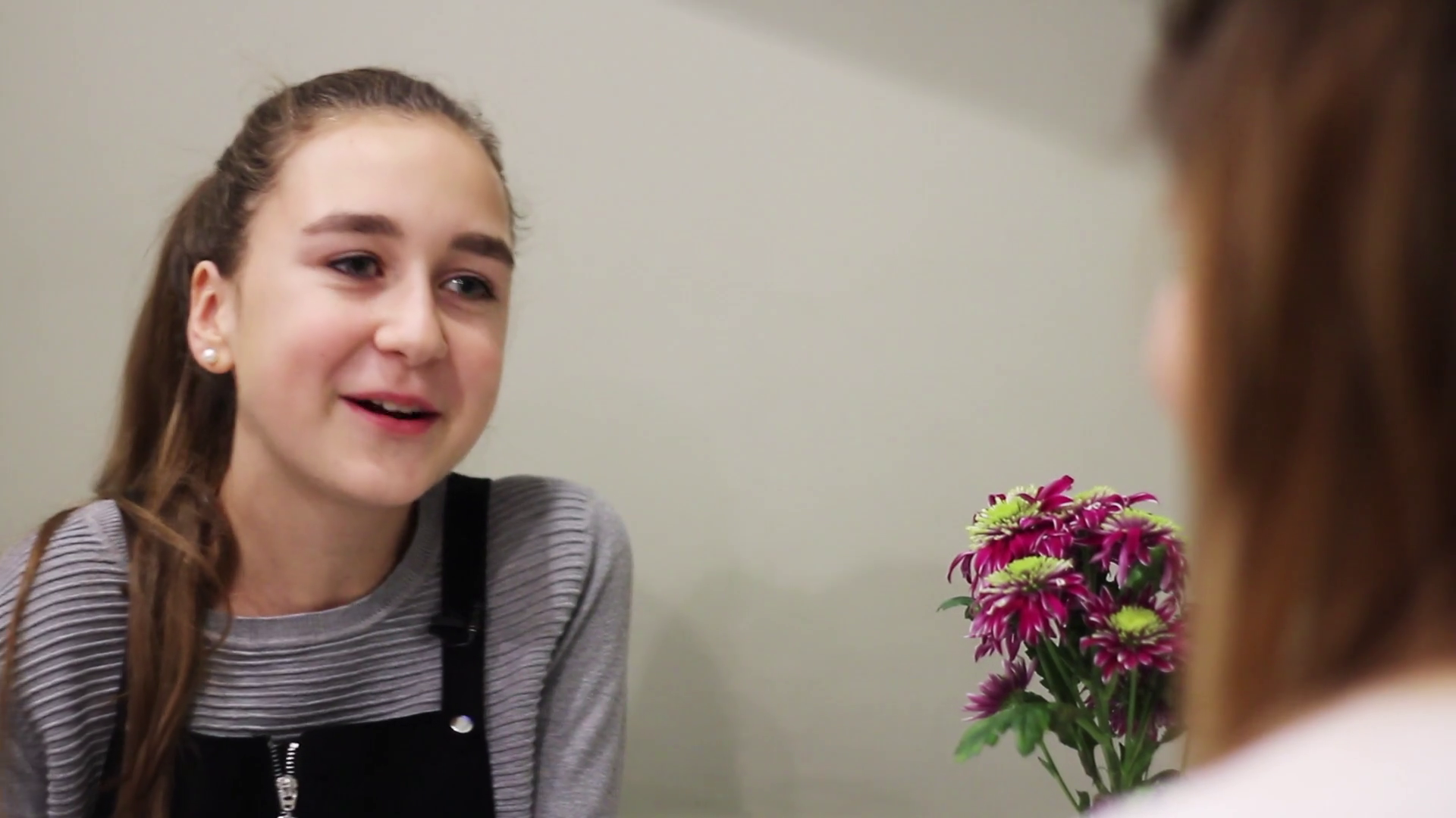 Two Girls Speaking To Saying Goodbye Girl In Stock Footage SBV