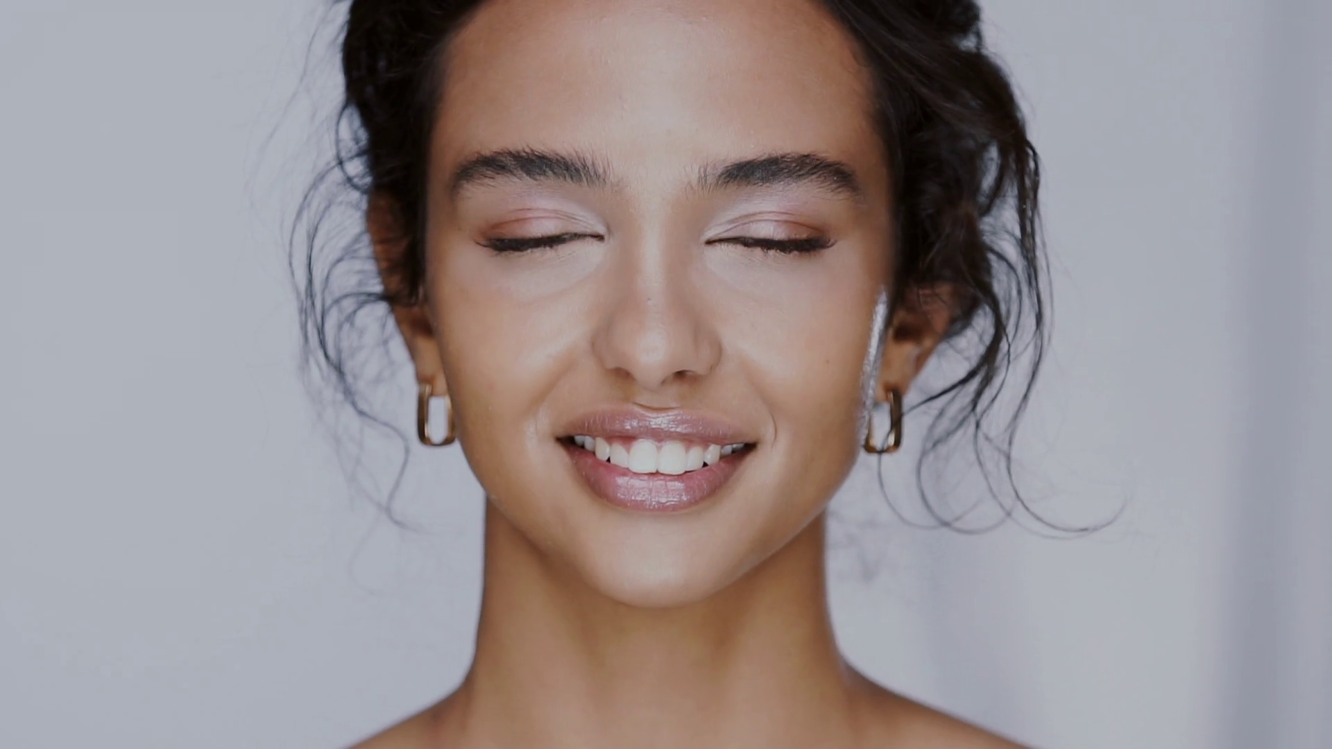 Beautiful Female Using Face Oil With Pipette Stock Footage SBV