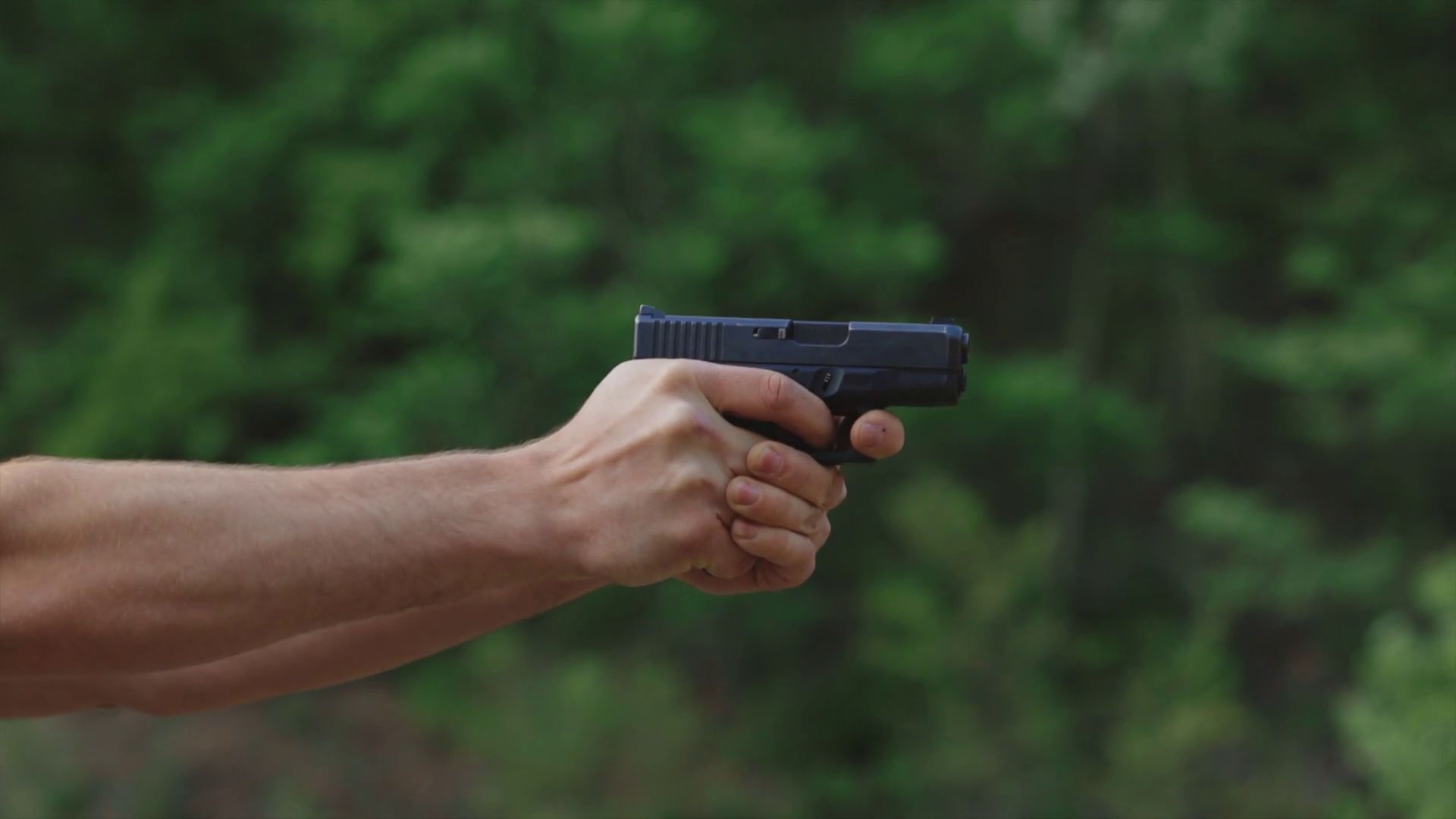 Pistol Shooting Bullets In Slow Motion Stock Footage SBV-347748307 ...