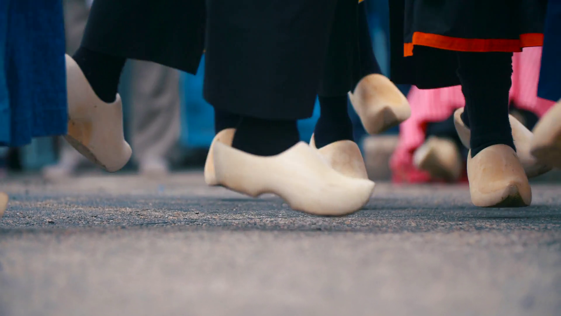 Dutch Wooden Shoe Dancing Holland Tulips Flowers Festival Springtime Authentic Traditional