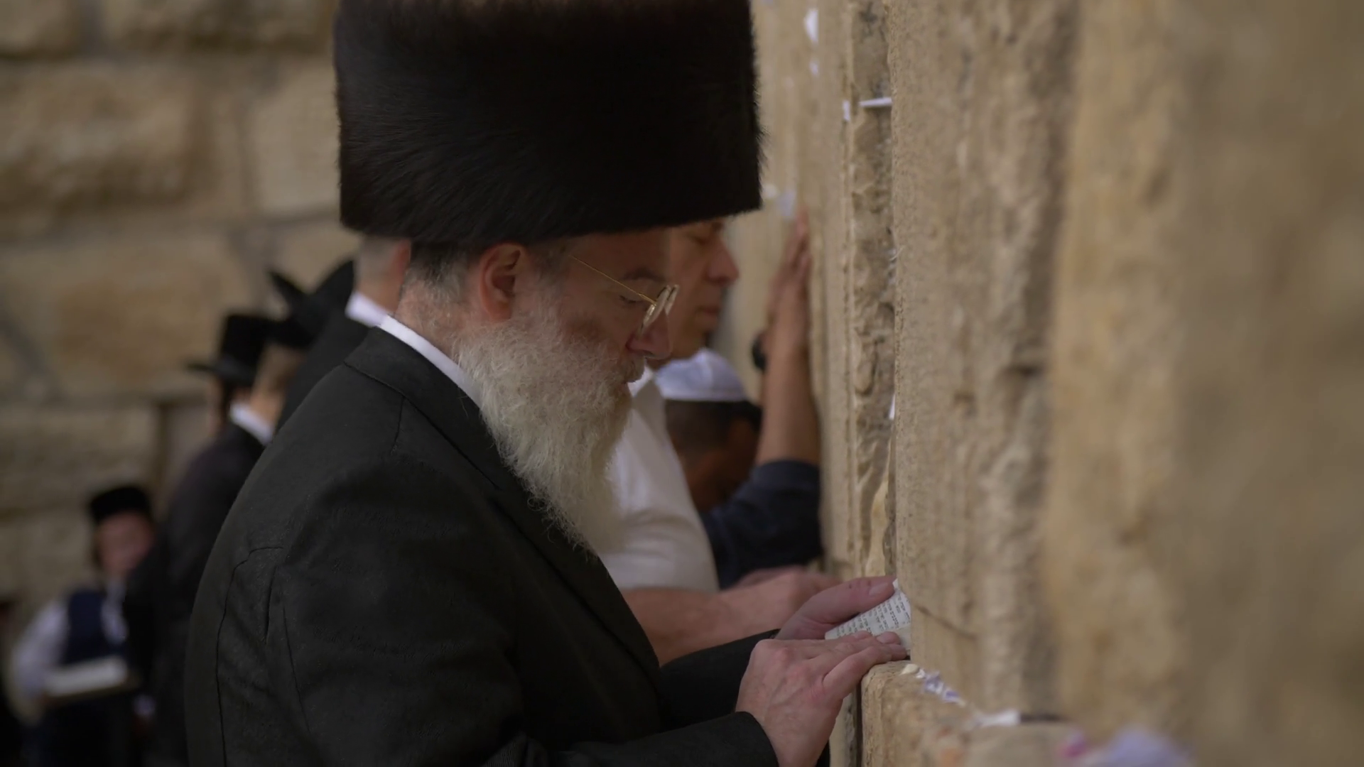 Jews Praying At Wailing Wall Tradition Stock Footage SBV-337950958 ...