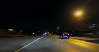Driving Hyperlapse at Night While Tracking Car