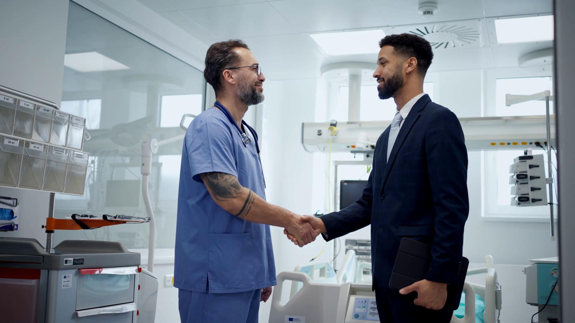 New Manager Introduces To Medical Staff Stock Footage SBV-352233152 ...