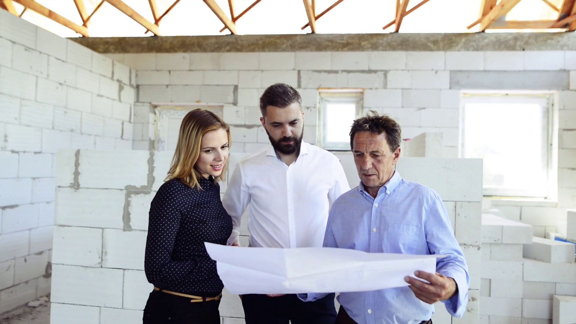 Architects Civil Engineer At Construction Stock Footage SBV318142638