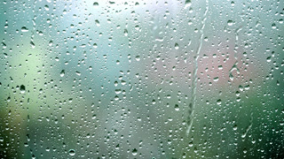 Rain drops on the glass