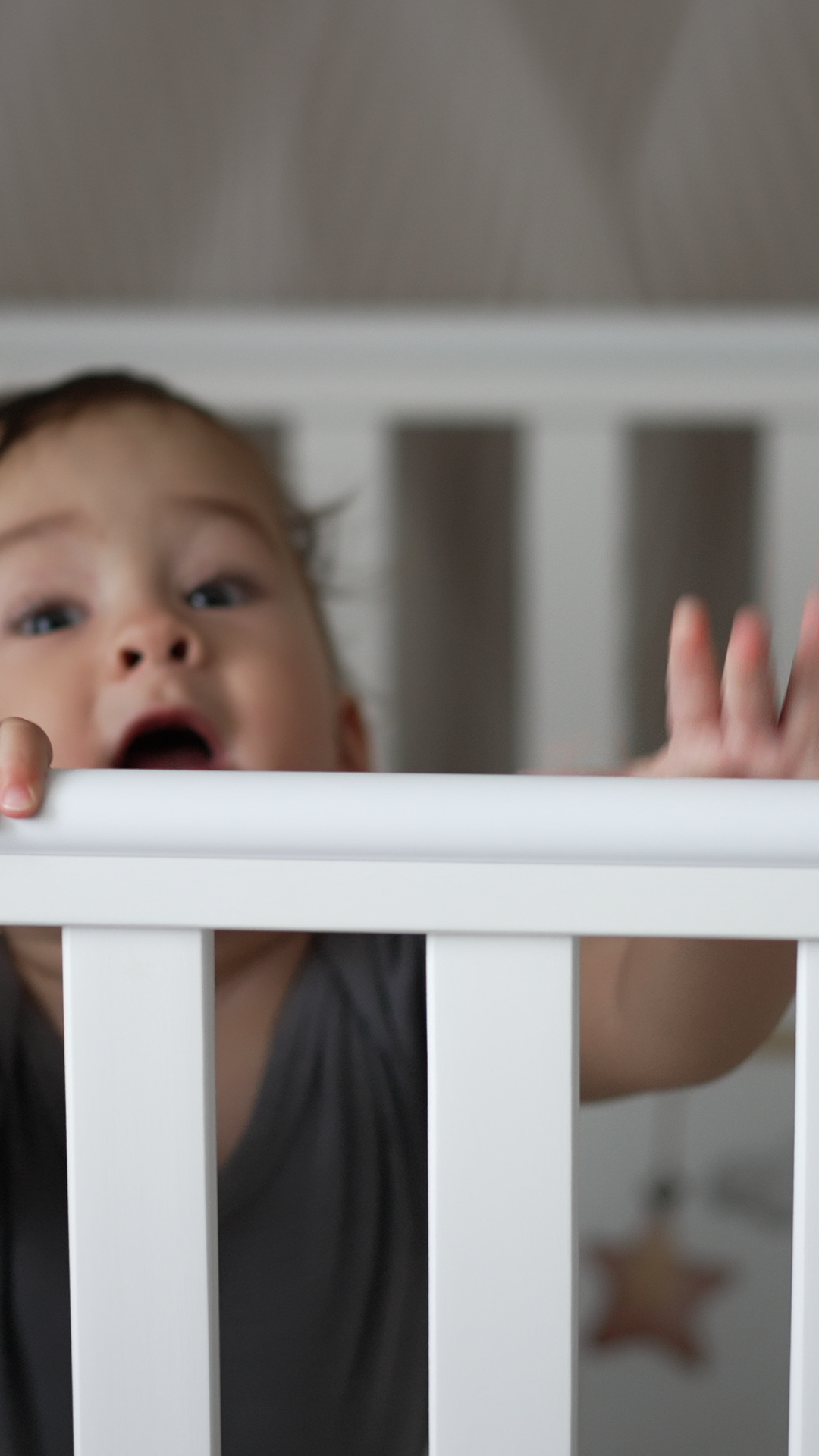 Beautiful Curious Little Child Rising On Stock Footage SBV-353077051 ...