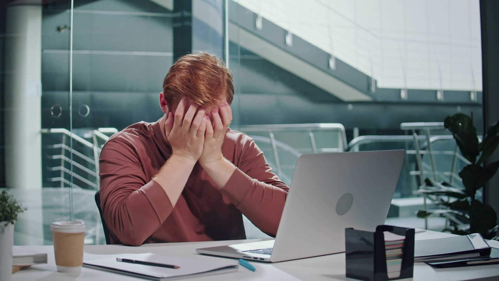 Burnout Emotional Load Office Stress Mental Stock Footage SBV-352147368 ...