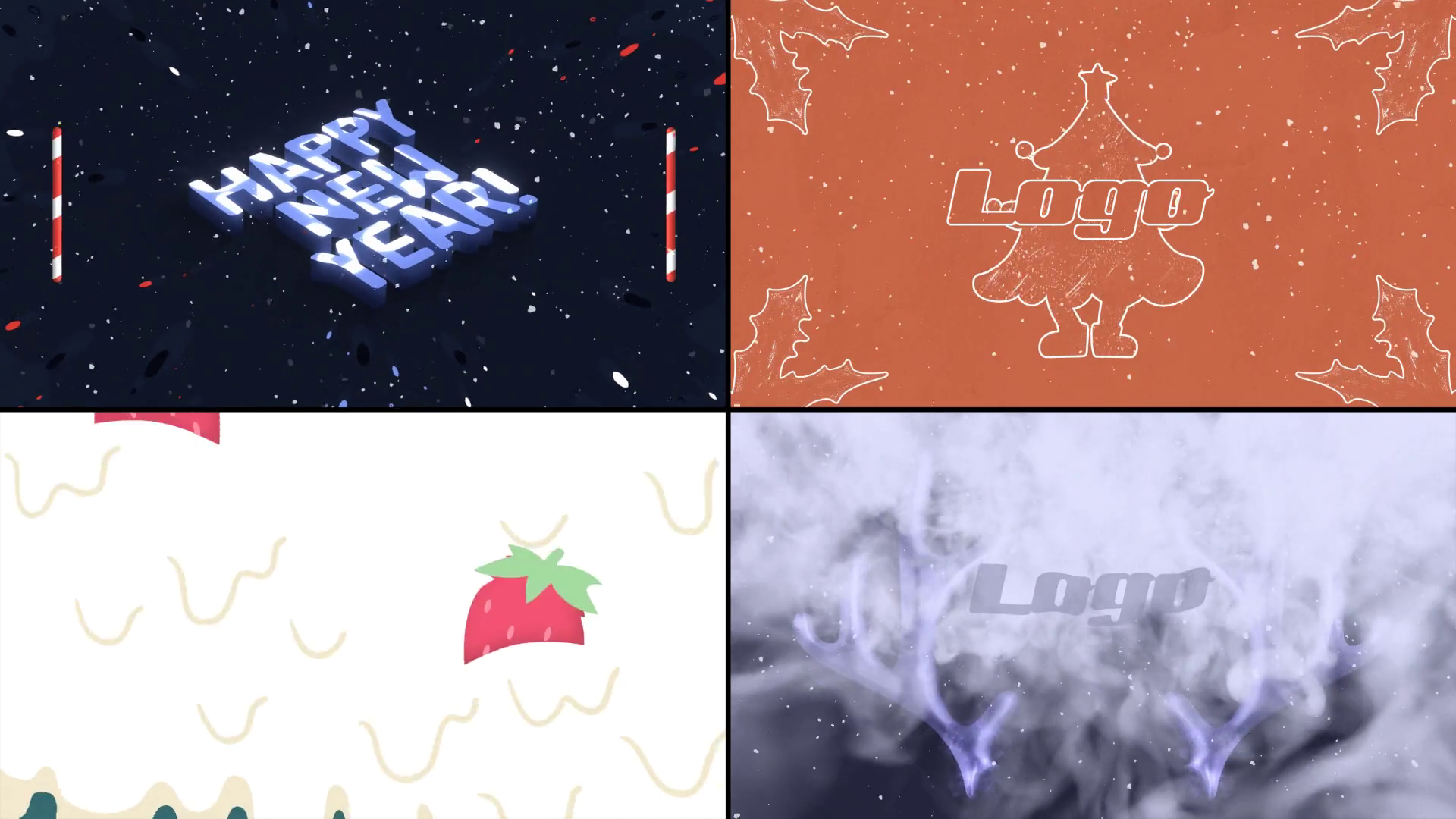 Modern Christmas Typography | Effects Template SBV-348697967 - Storyblocks