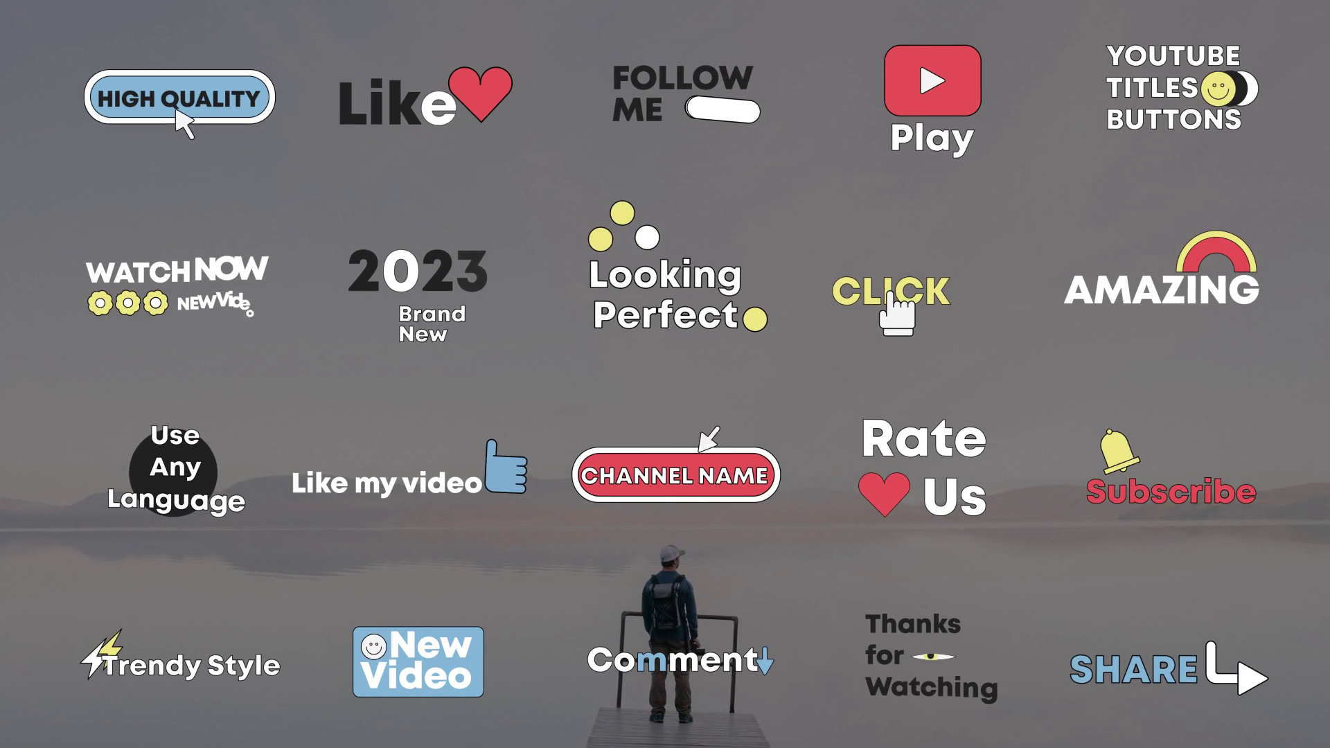 Youtube Titles Buttons DaVinci Resolve Template SBV-348743774 - Storyblocks