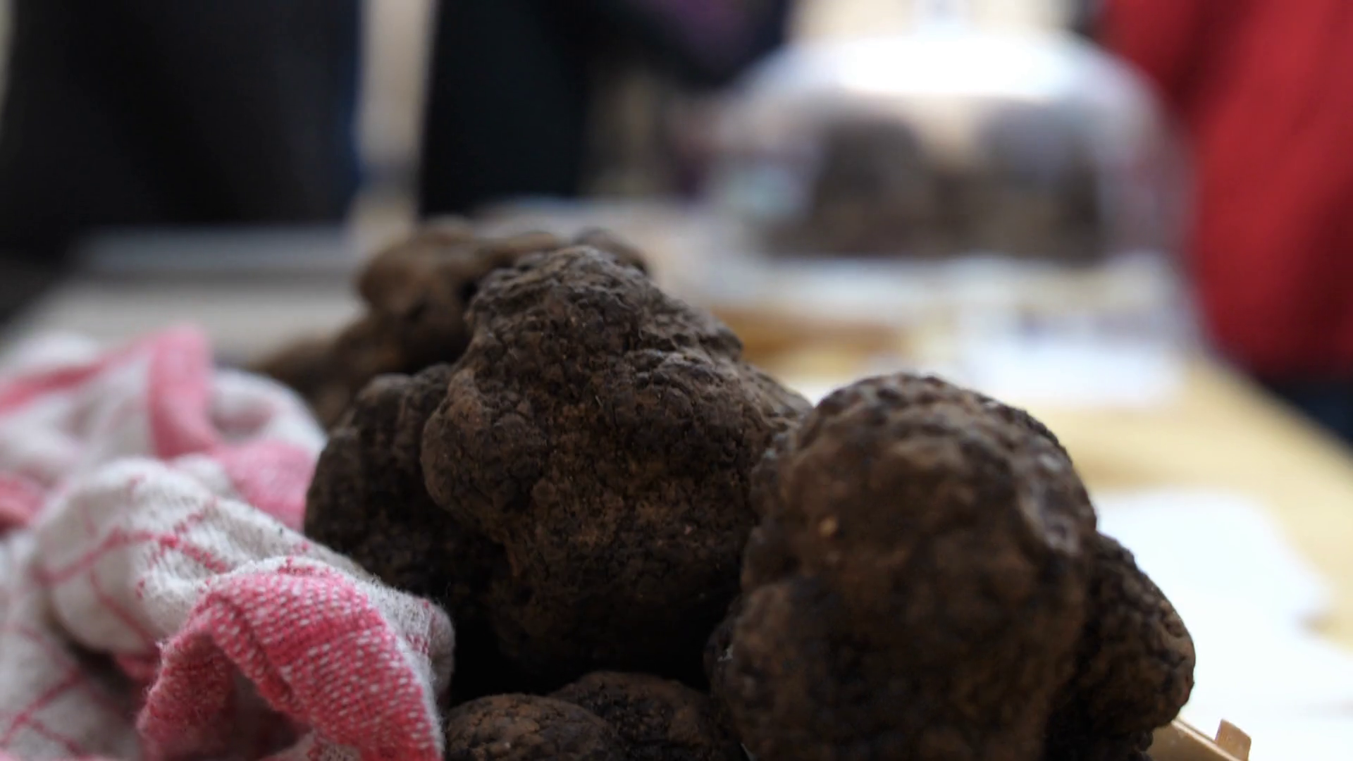 Black Truffles Market In France Close Up On Stock Footage SBV328058870