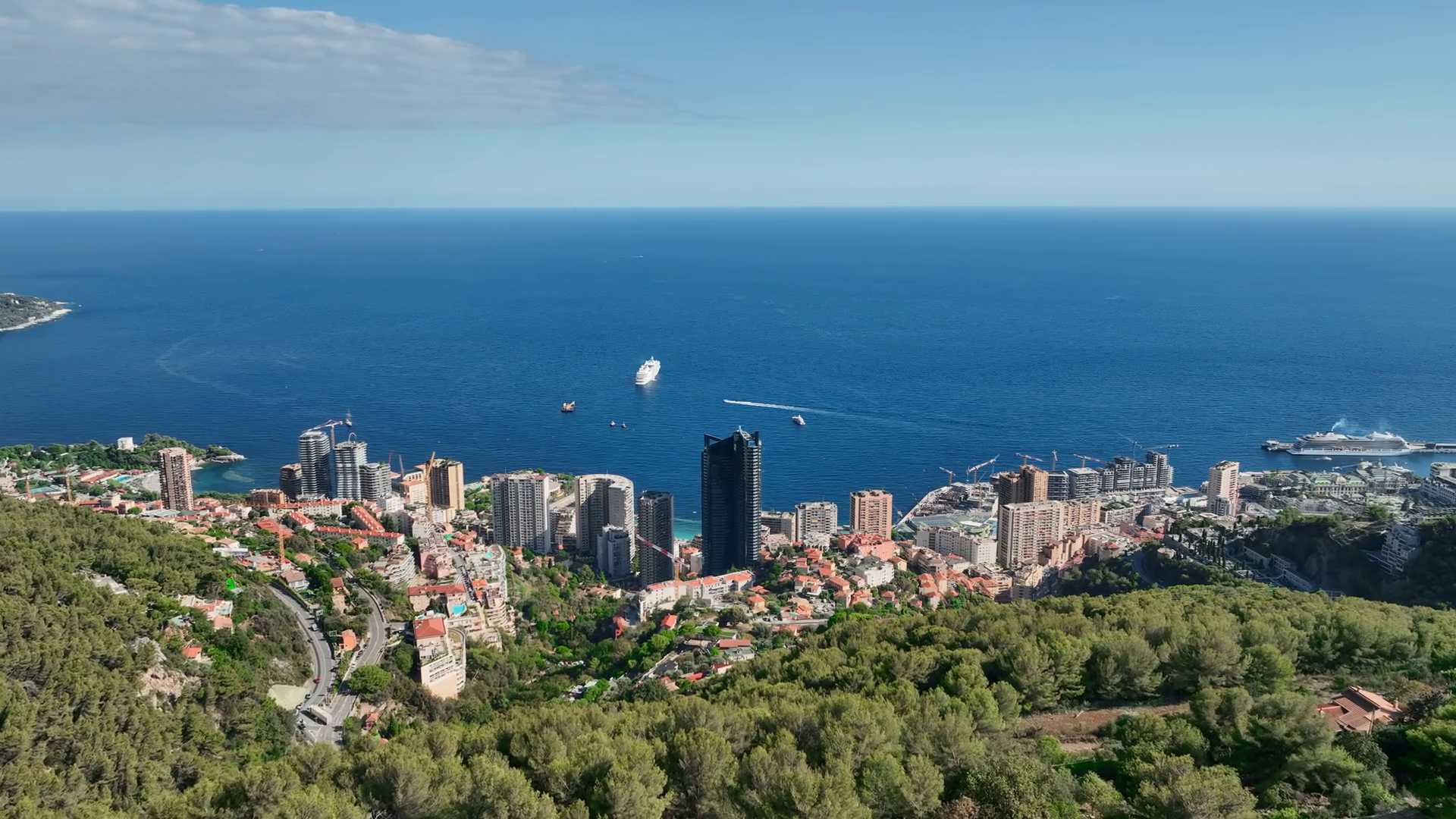 Aerial Panorama: Monaco's Luxurious Skyline Stock Footage SBV-348529043 ...
