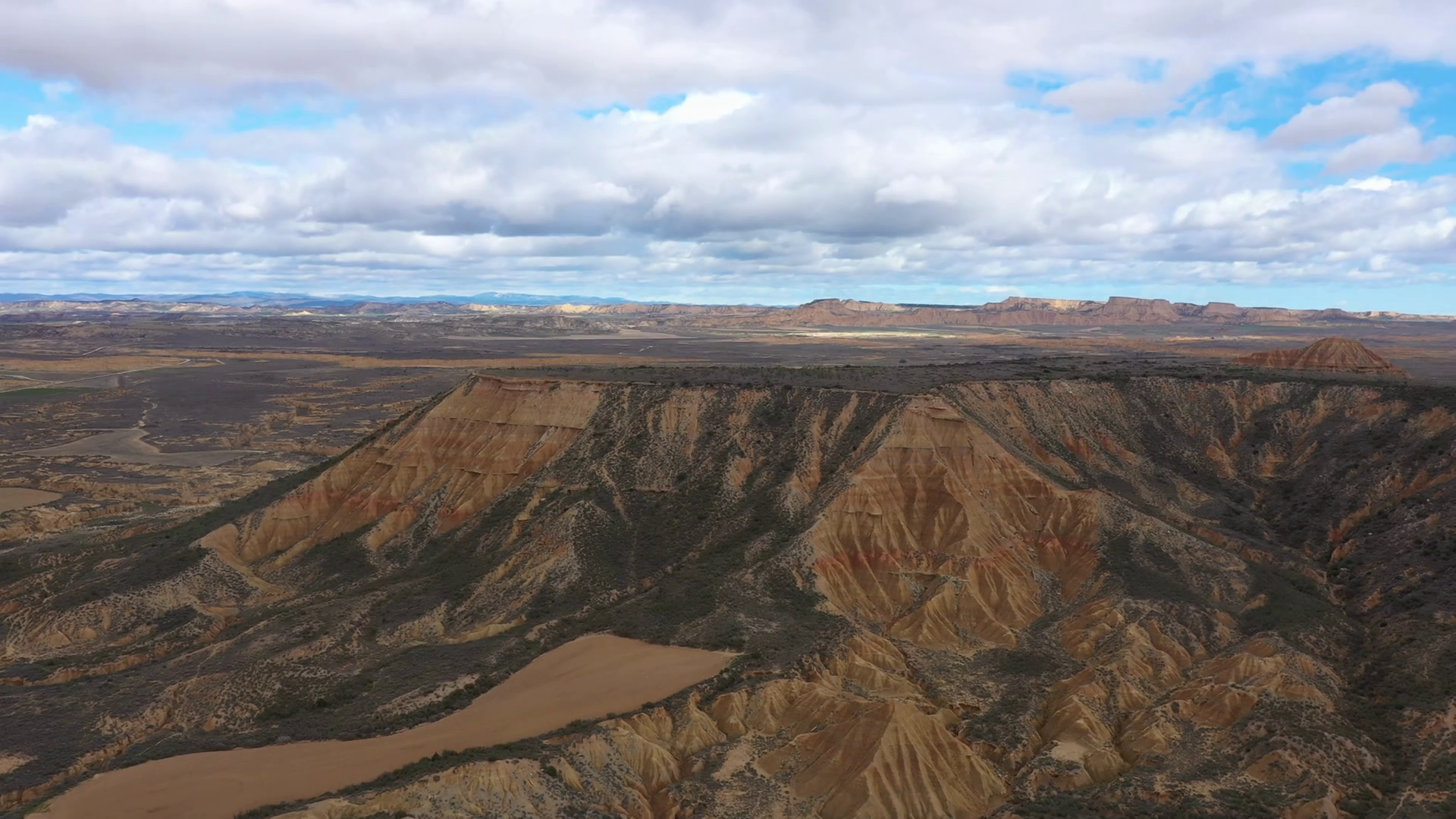 semi desert natural region badlands Bardenas reales Spain clay chalk