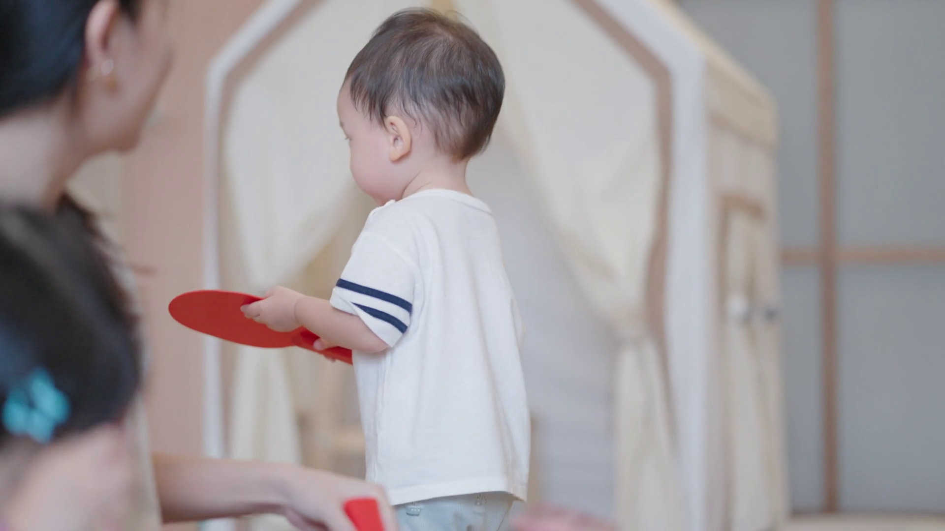 Sharing Fun Moments Adorable Playful Infant Stock Footage SBV-349018823 ...
