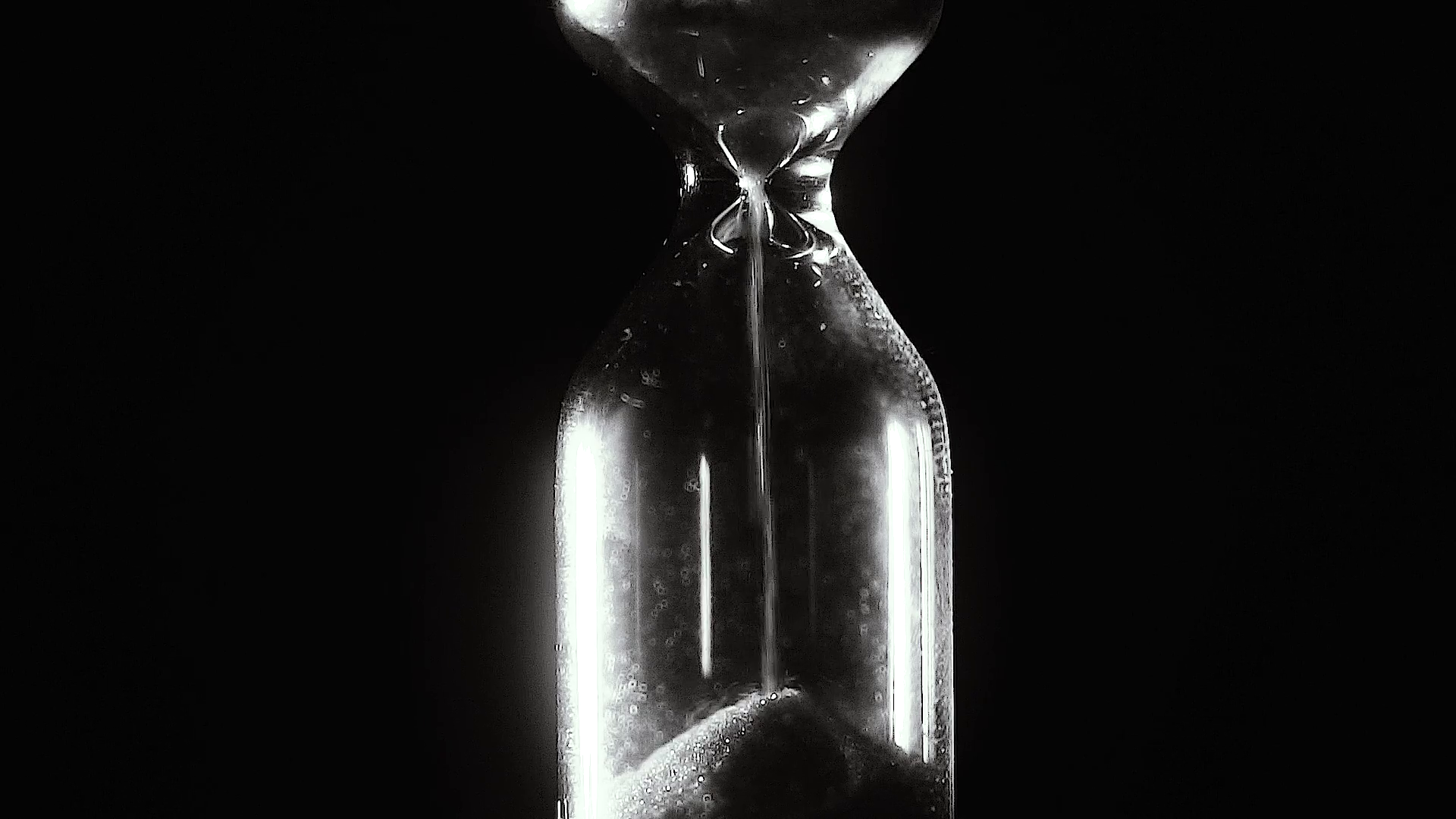 Hourglass Black White Countdown Slow Motion Stock Footage SBV333309144