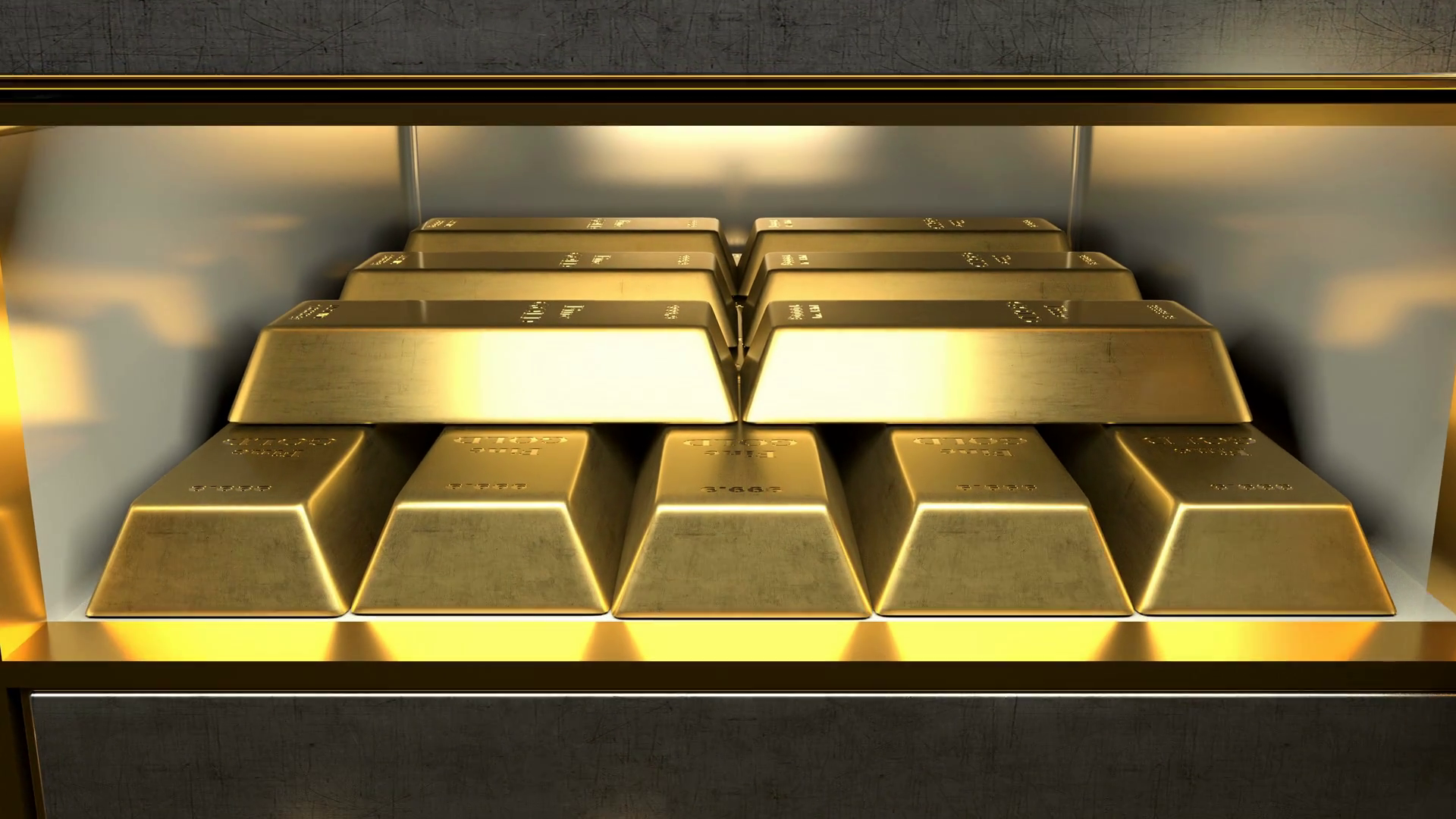 Fine gold bars inside safety deposit box Stock Video Footage Storyblocks