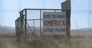 MAGA Sign Rack Focus