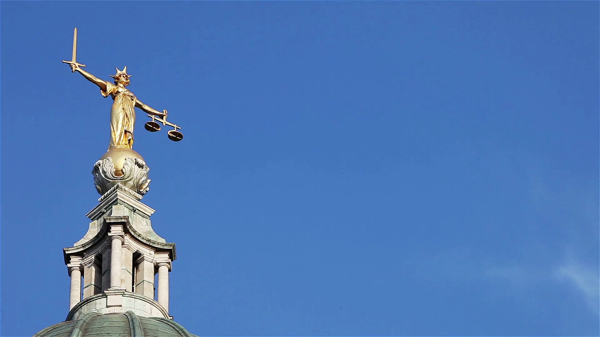 Lady Justice Statue Old Bailey London Uk Stock Footage SBV301230761 Storyblocks