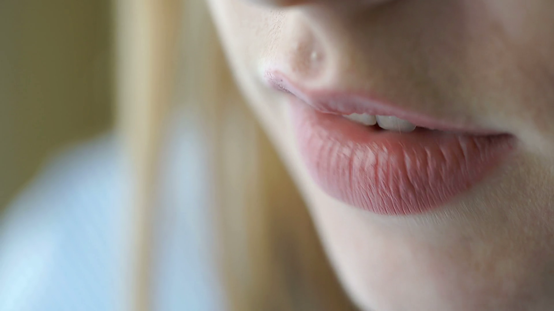 View Of Girl's Mouth Is Moving During Speech Stock Footage SBV314733998 Storyblocks