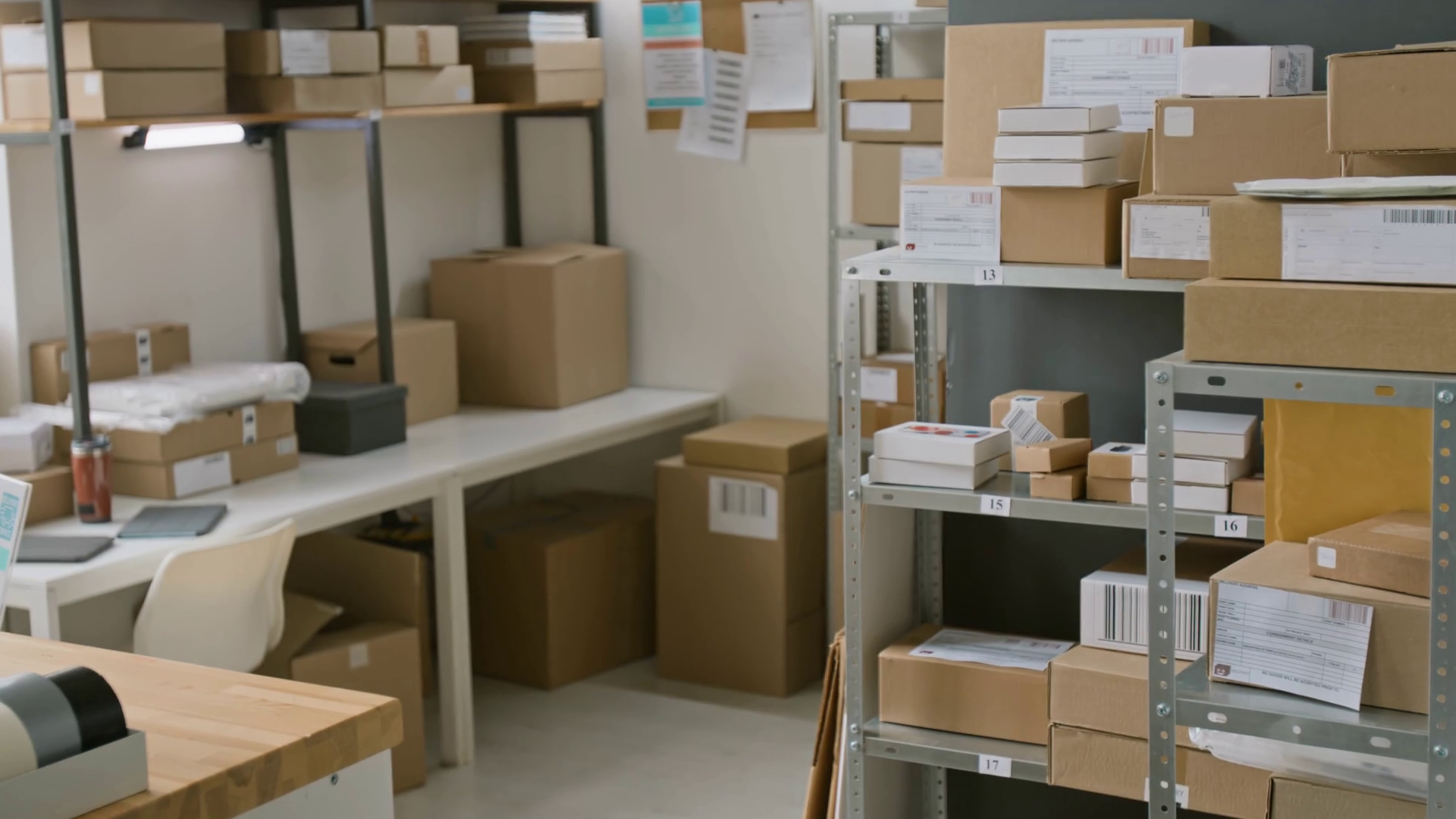 Full People Shot Of Racks Shelves With Stock Footage SBV-353278101 ...