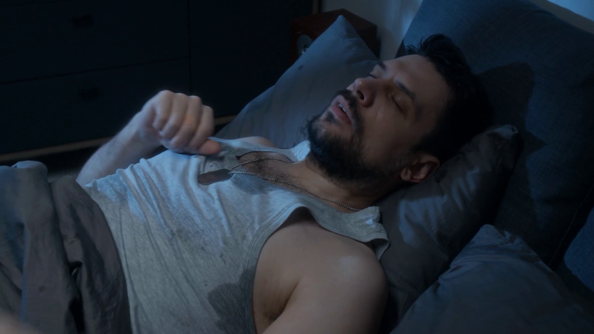 Close Up Of Bearded Adult Man Sleeping Stock Footage SBV-352329763 ...