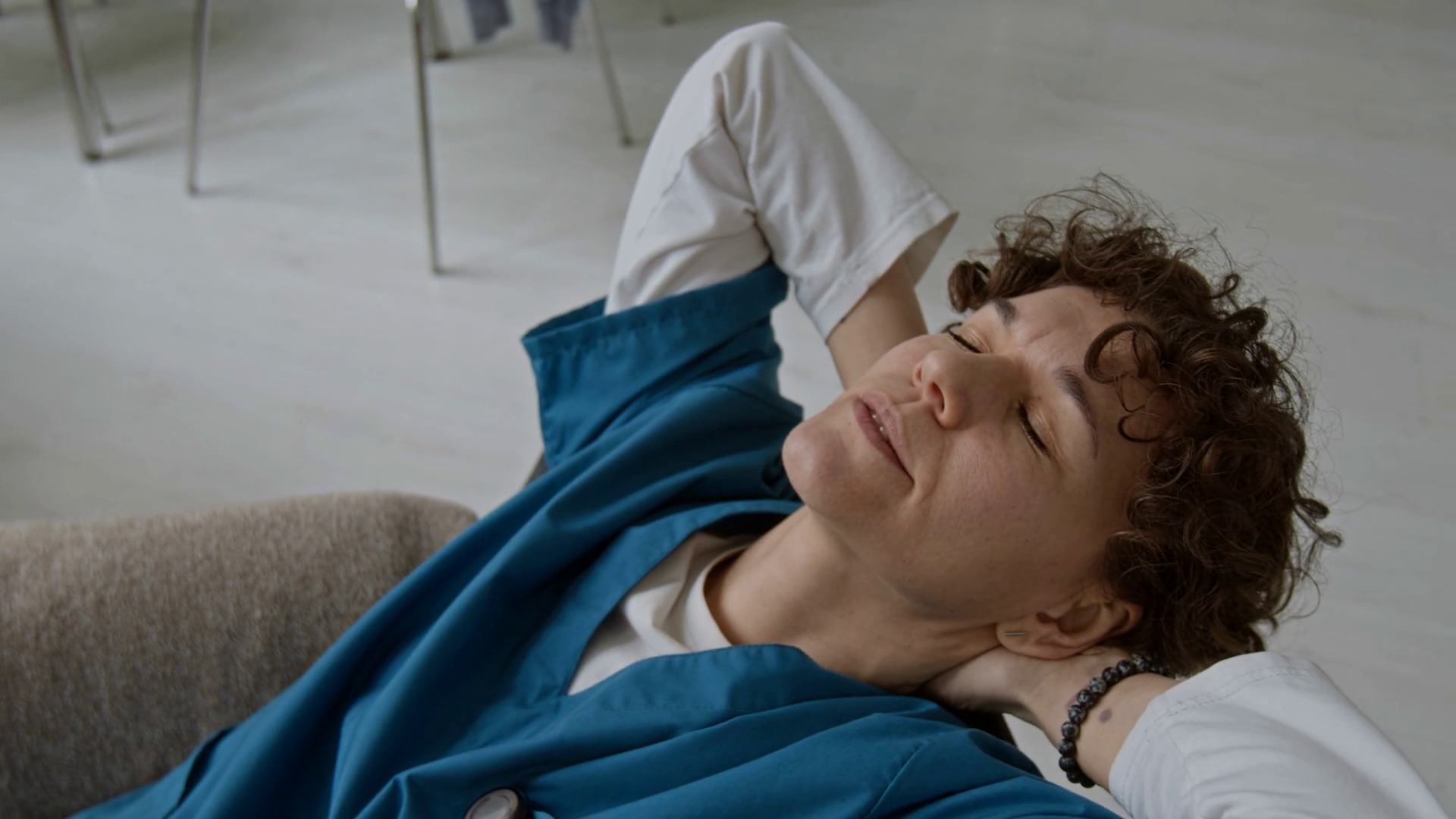 High Angle Of Stressed Tired Female Doctor Stock Footage SBV-352163390 ...