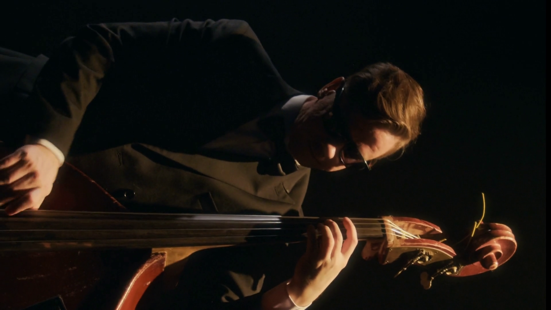 Vertical Shot Of Adult Musician Playing Stock Footage SBV-352378138 ...