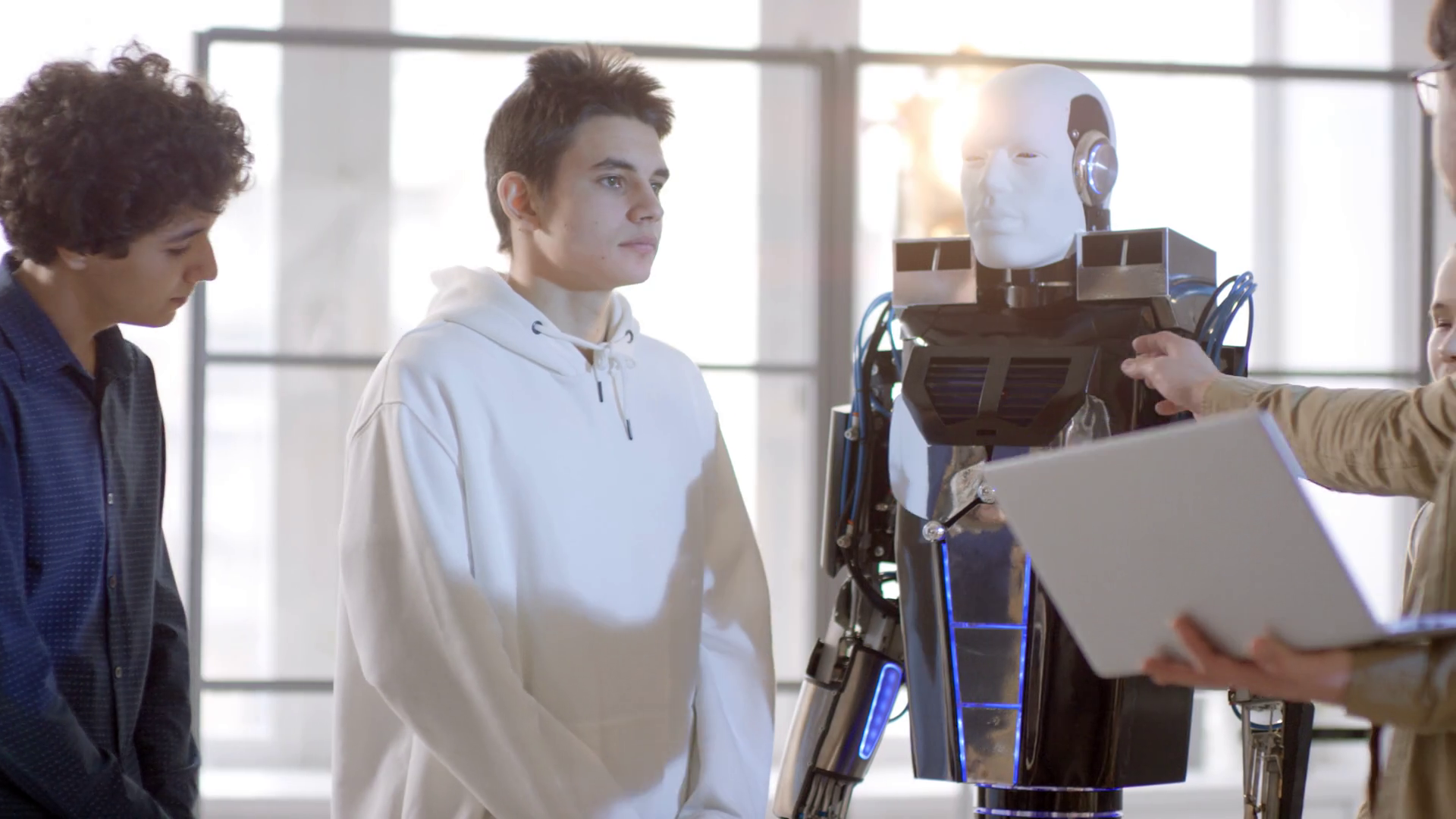 Medium Footage Of Young Teacher With Laptop Stock Footage SBV-338830195 ...