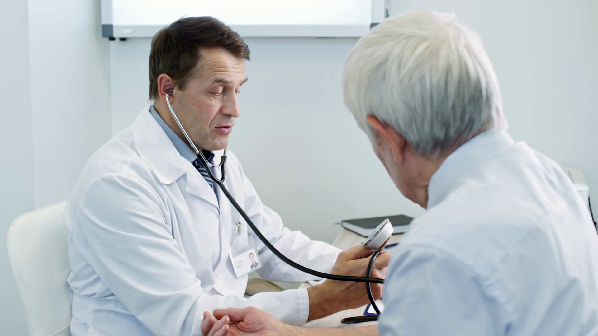 Medium Shot Of Male Doctor In Lab Coat Stock Footage SBV322811218