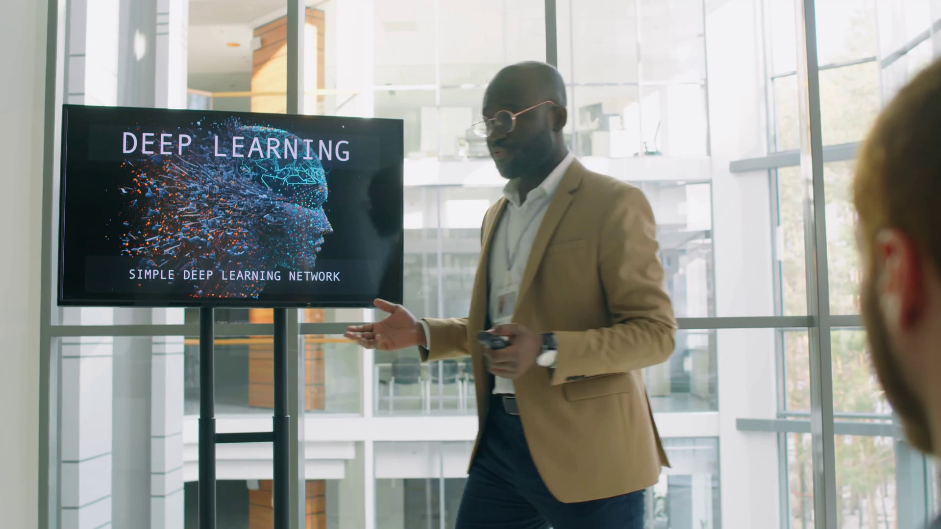 Professional Speaker Walking Back Forth In Stock Footage SBV348681050