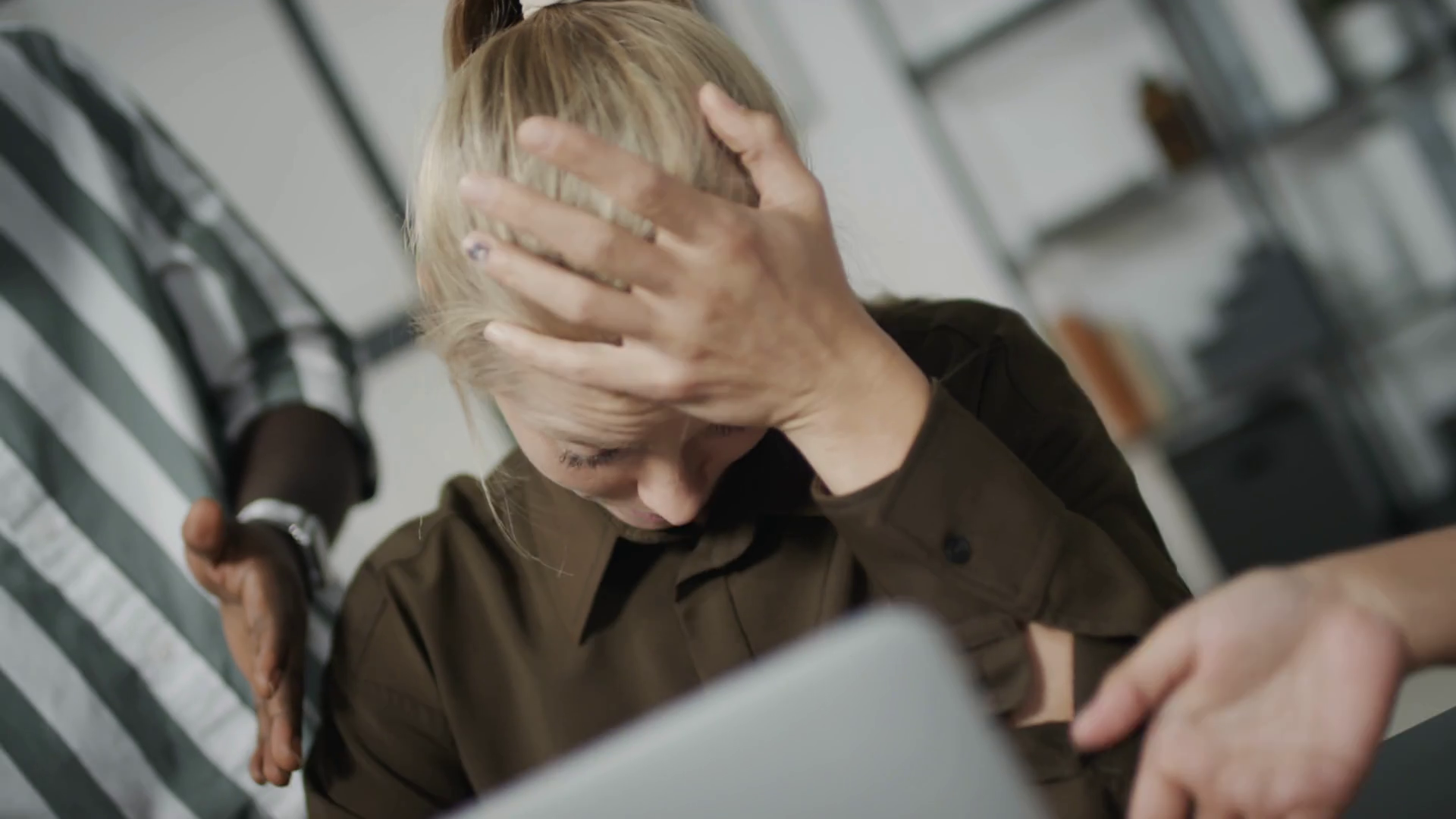 Dutch Angle Shot Of Rude Managers Stock Footage SBV-348374689 - Storyblocks