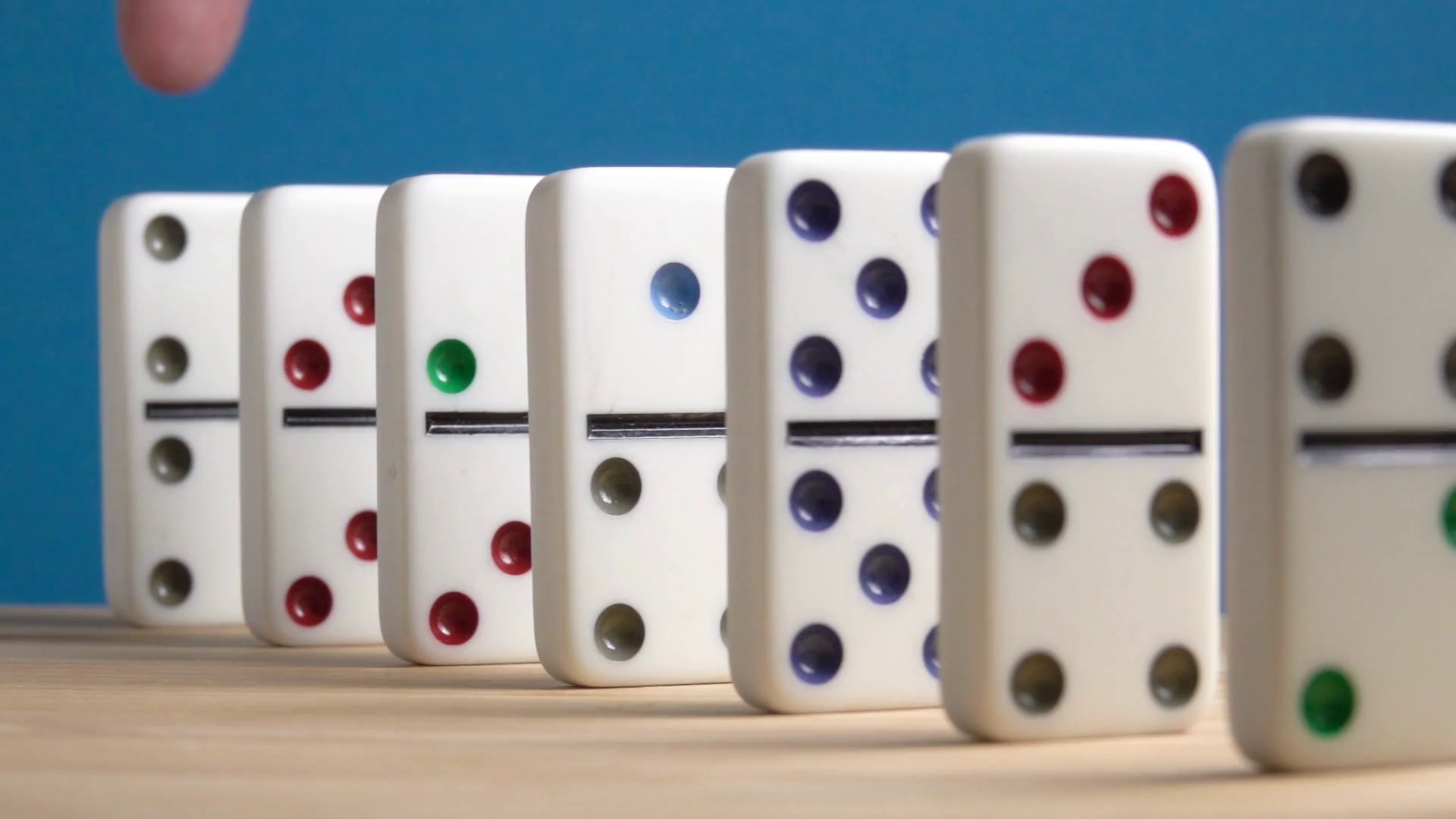 Dominos Falling In Slow Motion Close Up Of Stock Footage SBV338469864