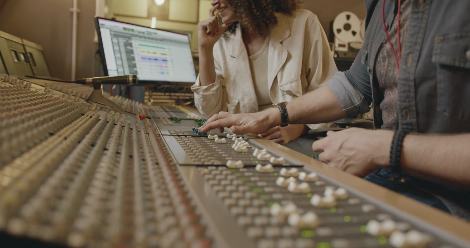 Producer Singer Working In Music Recording Stock Footage SBV-351810595 ...
