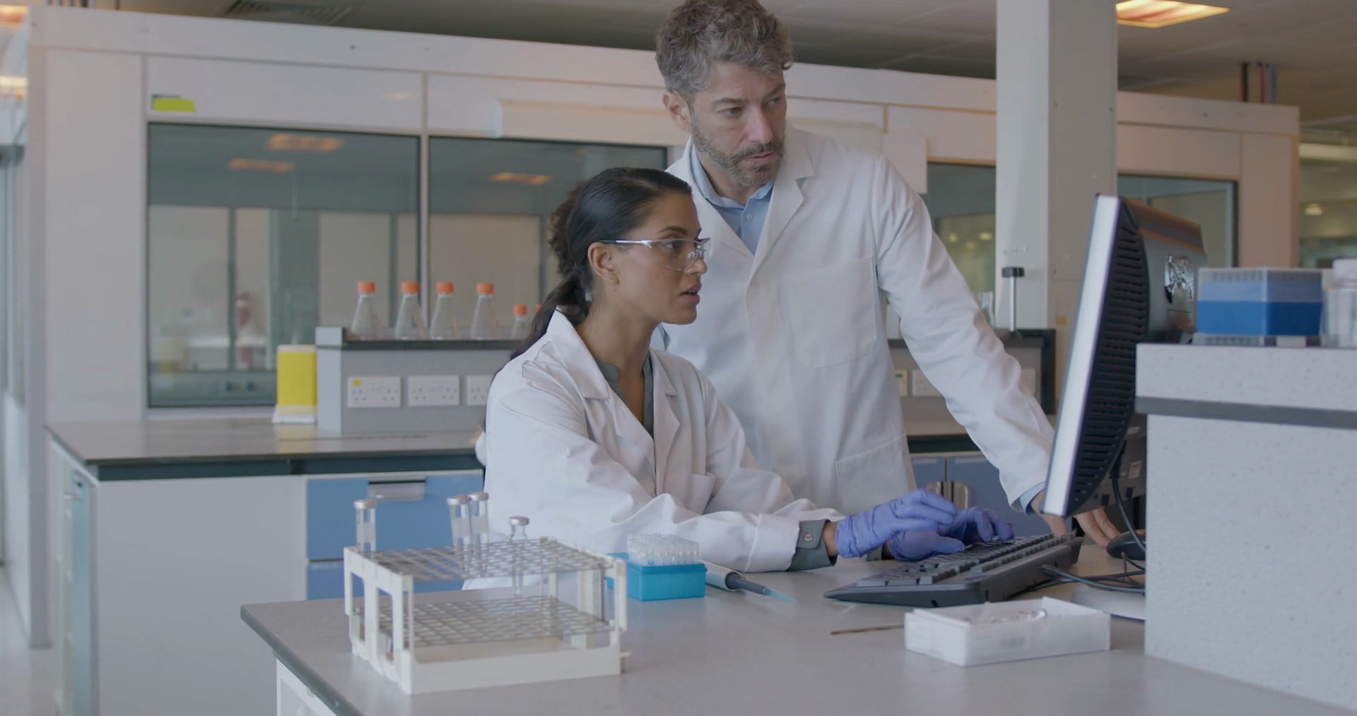 Scientist Looking At Test Results On Stock Footage SBV-351788984 ...