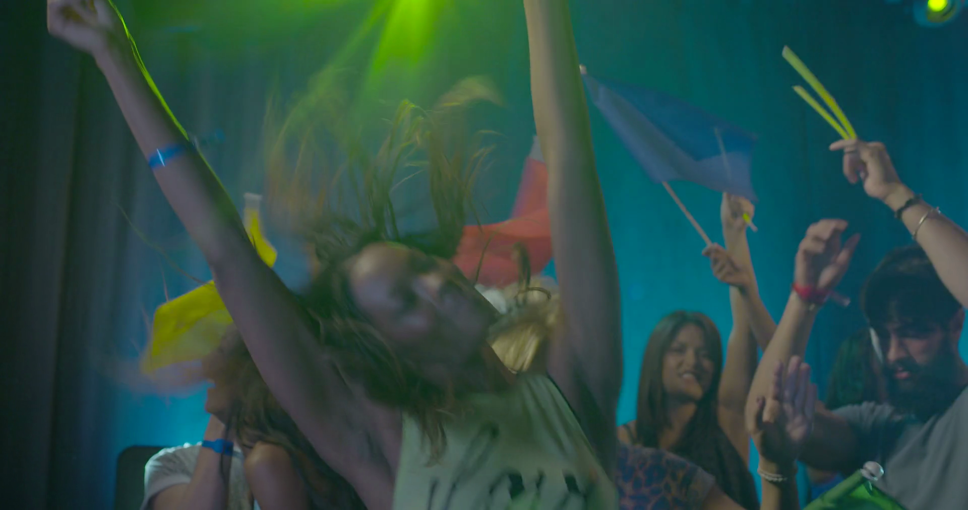 Woman Dancing With Friends Having Fun In Stock Footage SBV-352793904 ...