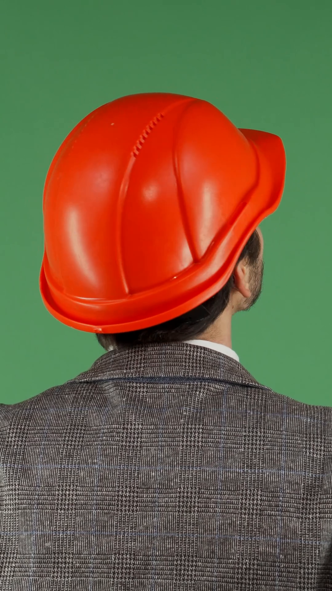 Confident Contractor In Striking Red Hardhat Stock Footage SBV ...