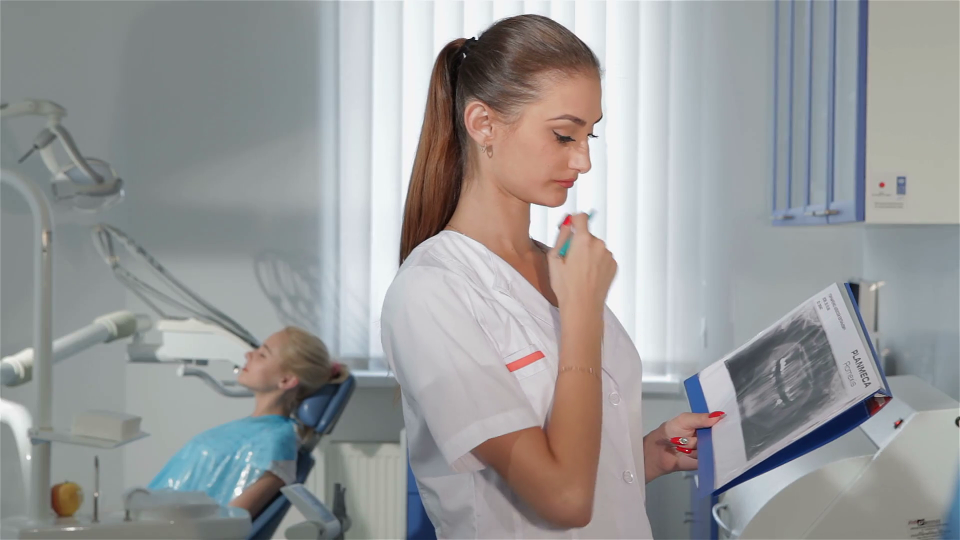 Female Dentist Marks In Journal At Dentist Stock Footage SBV308170256 Storyblocks