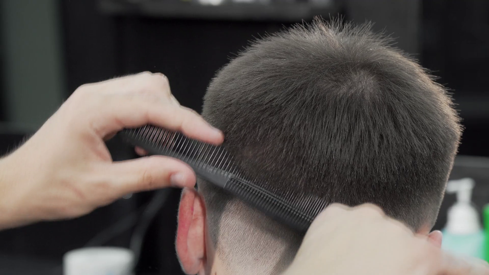 Cropped Shot Of Professional Barber Cutting Stock Footage SBV346764036