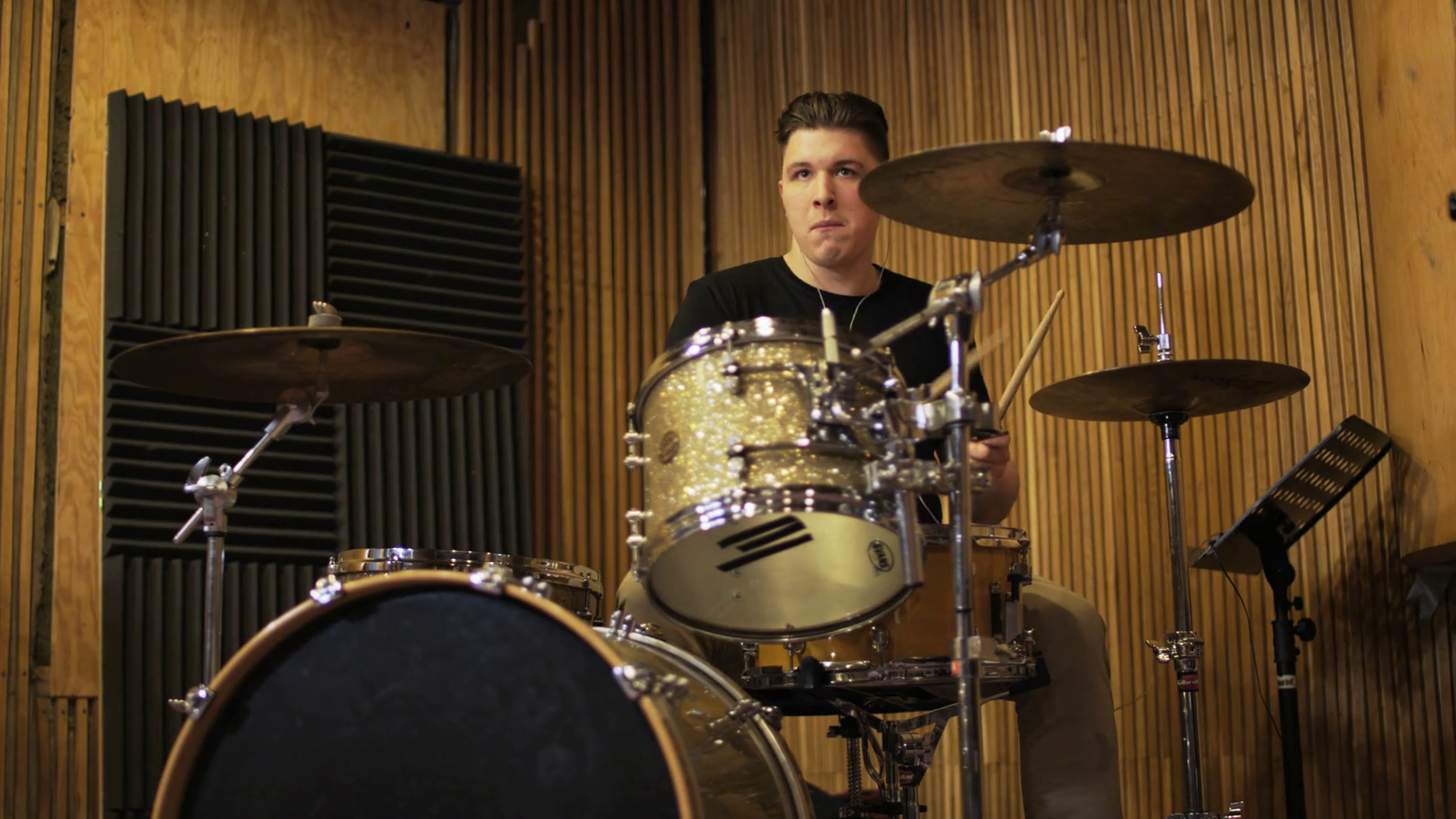 Percussionist Playing a Drum Set Stock Video Footage Storyblocks