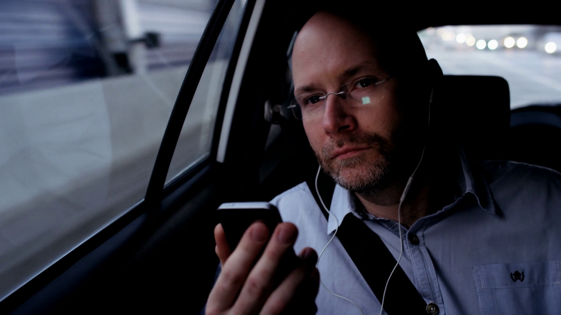 Distracted Bald Businessman Looking Through Stock Footage SBV-316088196 ...