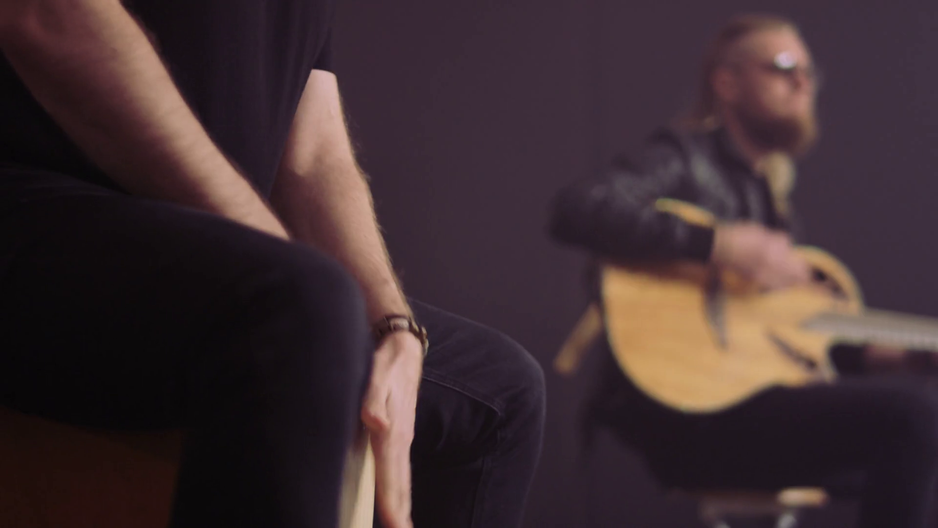 Two Men Playing Cajon Guitar Stock Footage SBV314471654 Storyblocks