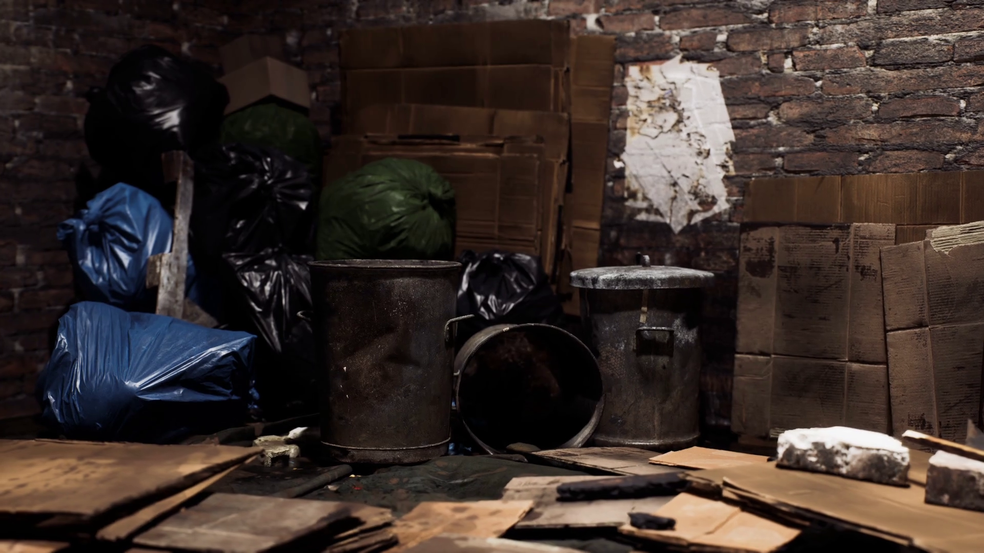 Cluttered Storage Area With Trash Bags Stock Motion Graphics SBV ...