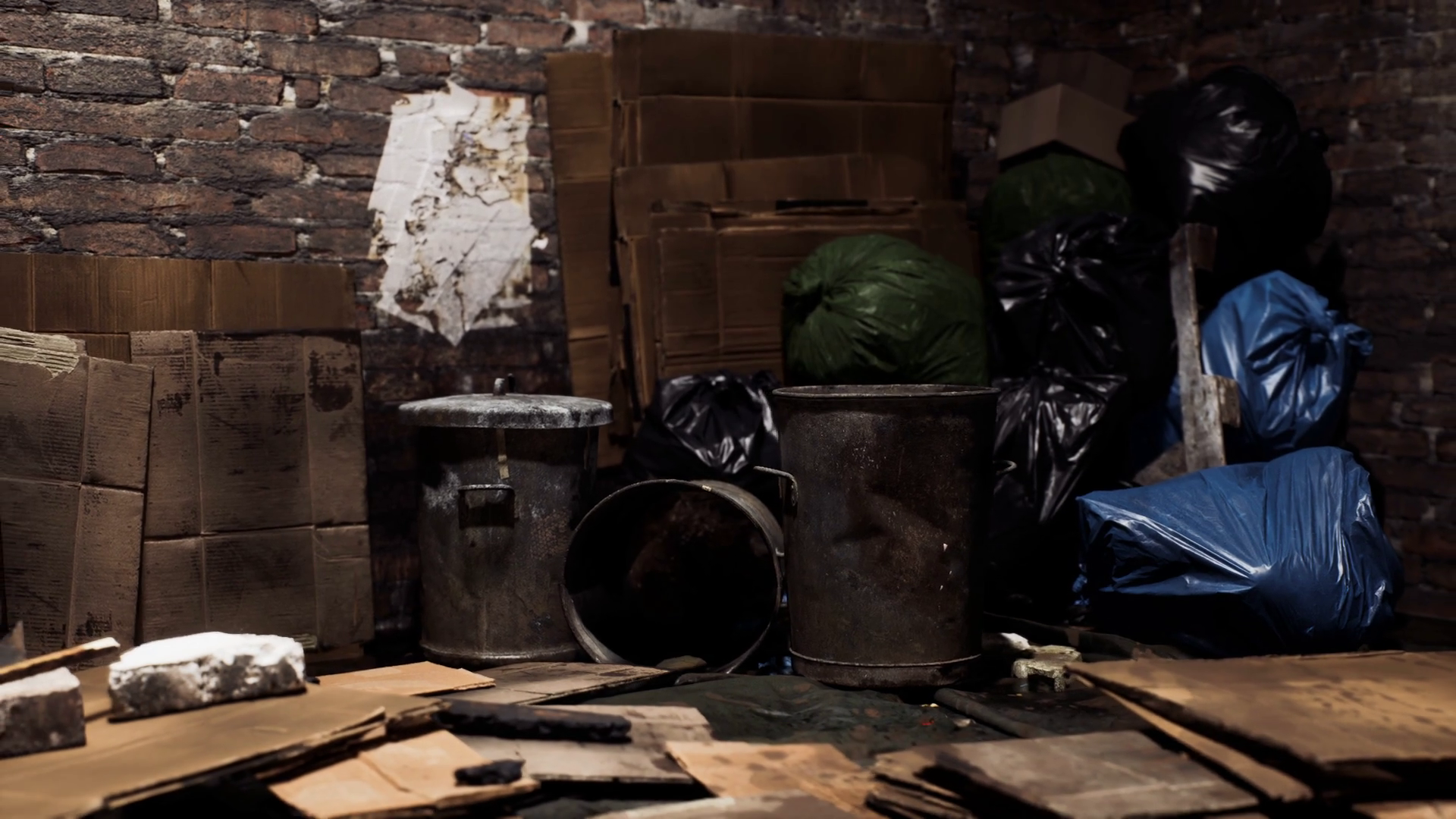 Dim Basement Corner Cluttered With Trash Stock Motion Graphics SBV ...