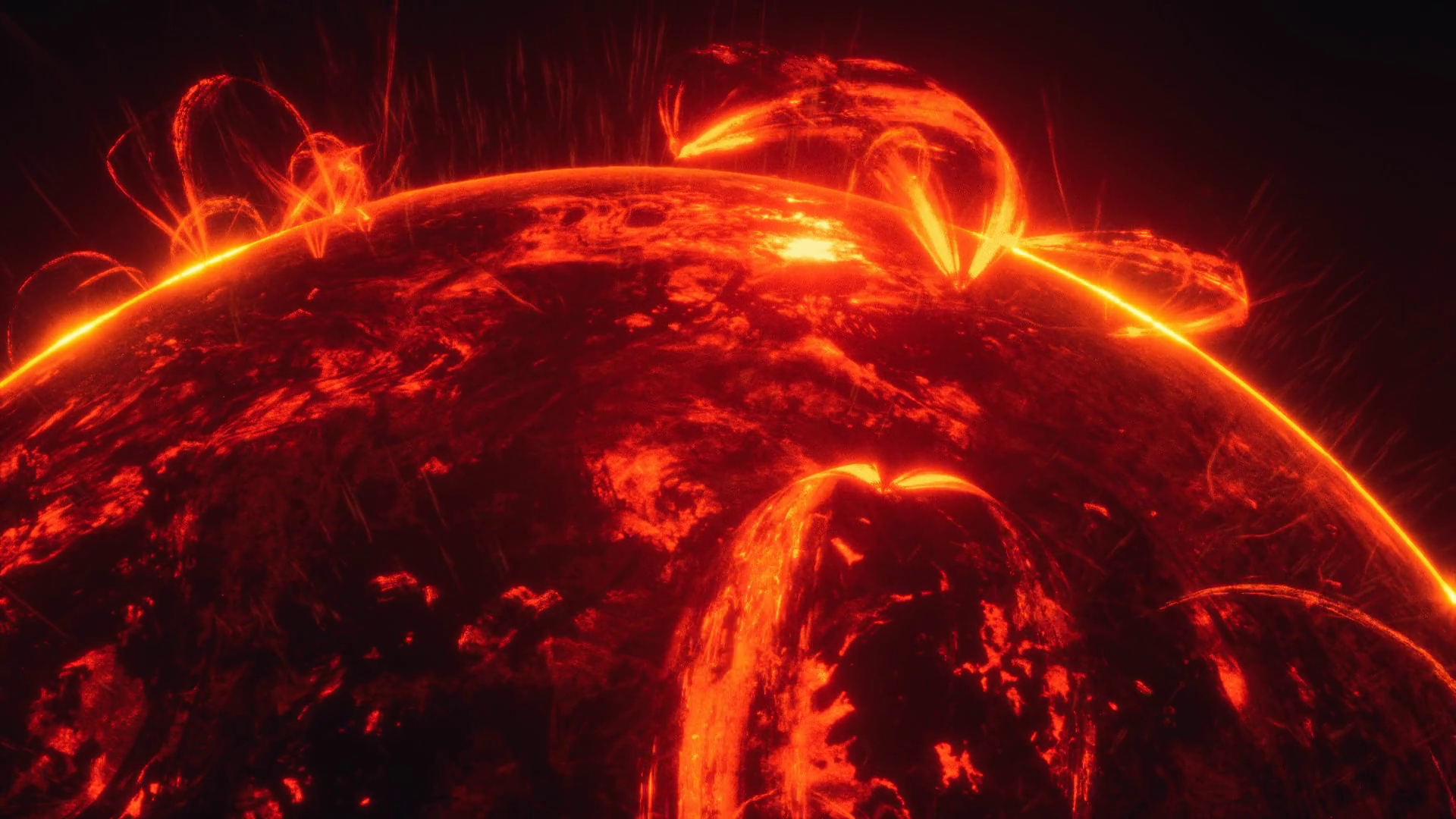 Stunning Solar Prominences Captured Against Stock Motion Graphics SBV ...