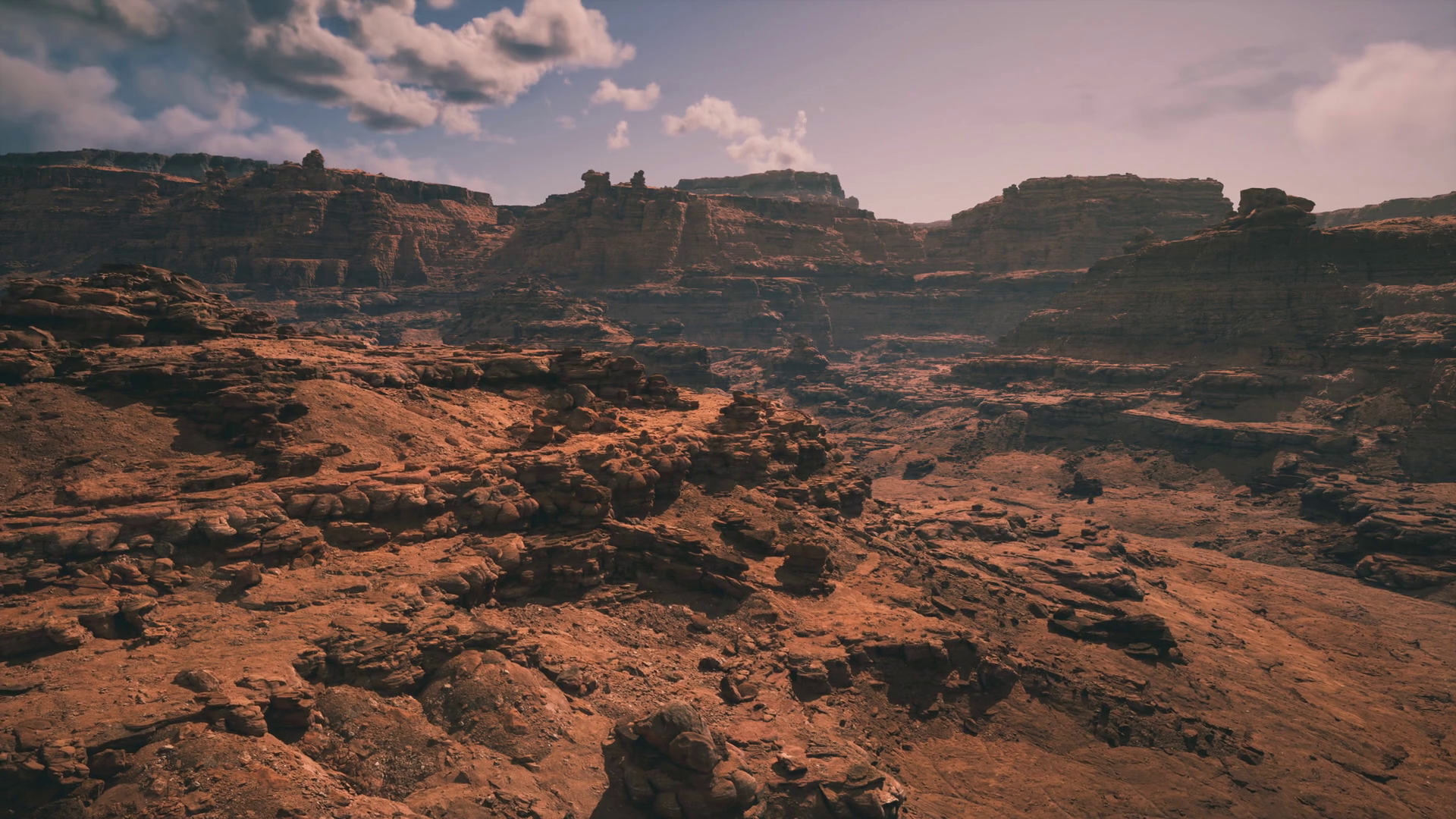 Majestic Desert Landscape With Rugged Cliffs Stock Motion Graphics SBV ...